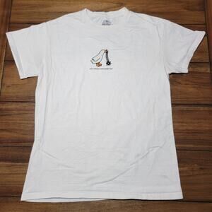 Alab White Unisex Tee "Honk Around And Find Out" - Size Small